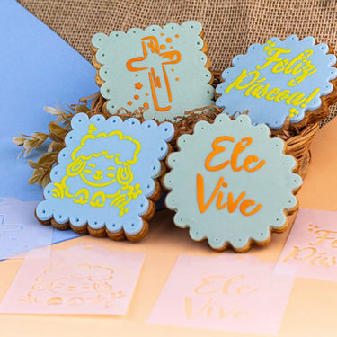 Kit Mini Stencil Páscoa Cristã - Bluestar